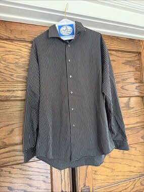 Van Heusen Black and White Striped Dress Shirt
